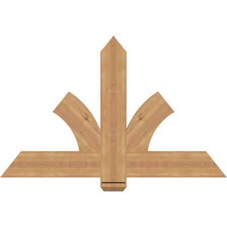 Ekena Millwork Redmond Smooth Timber Gable Bracket, Western Red Cedar, 48"W x 30"H x 1 1/2"D x 5 1/2"F, 15/12 Pitch GBW048X30X0206RED00SWR